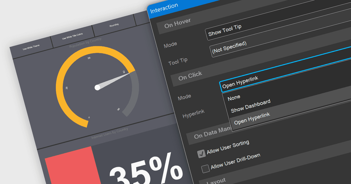 Improve User Interaction in Dashboard Elements