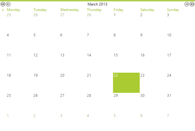 immagine del prodotto Telerik UI for WinForms Calendar immagine del prodotto Telerik UI for WinForms Calendar