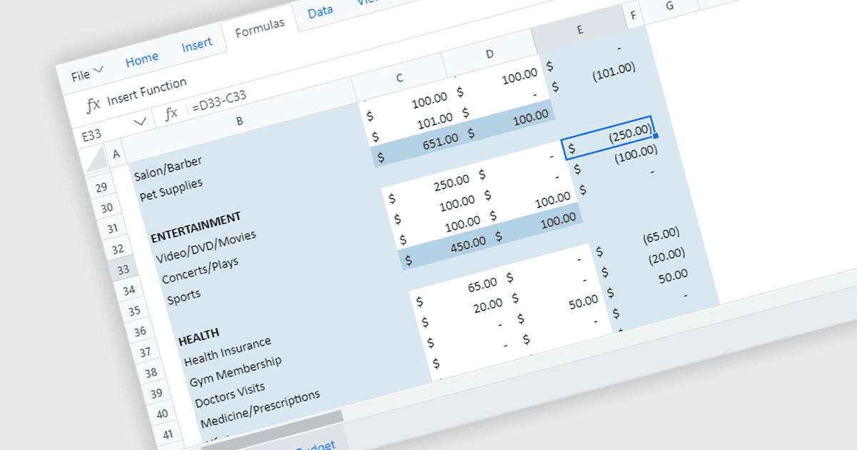Simplify Calculations with Formulas and Functions