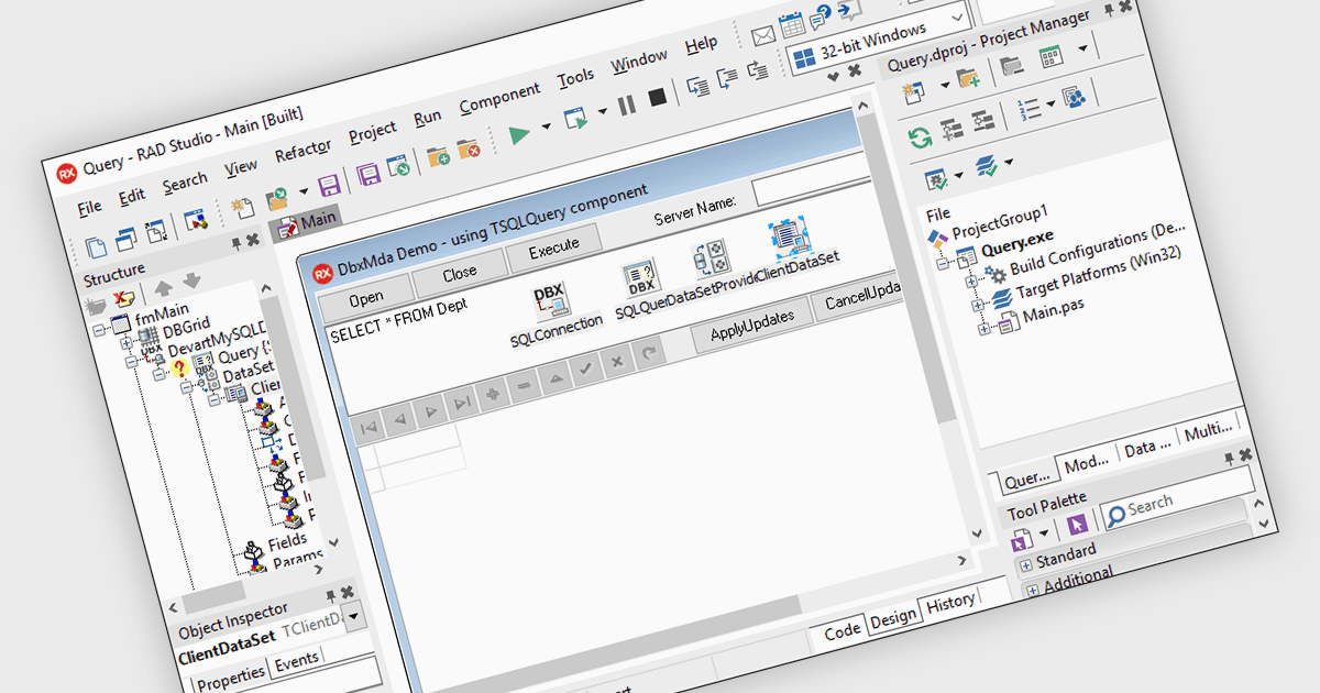 Greifen Sie in Delphi- und C++Builder-Apps auf MySQL 9 zu