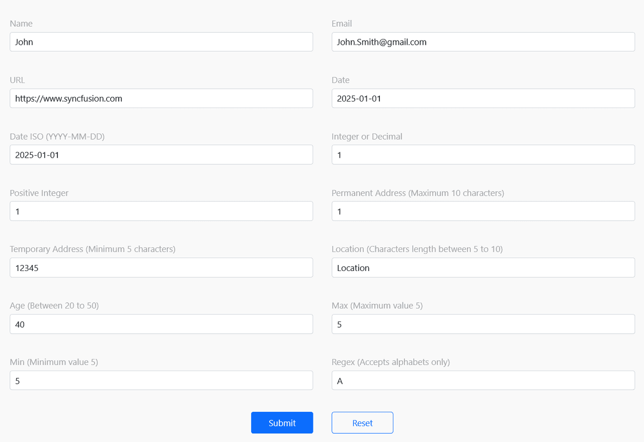 imagem do produto Syncfusion Angular UI Input Controls