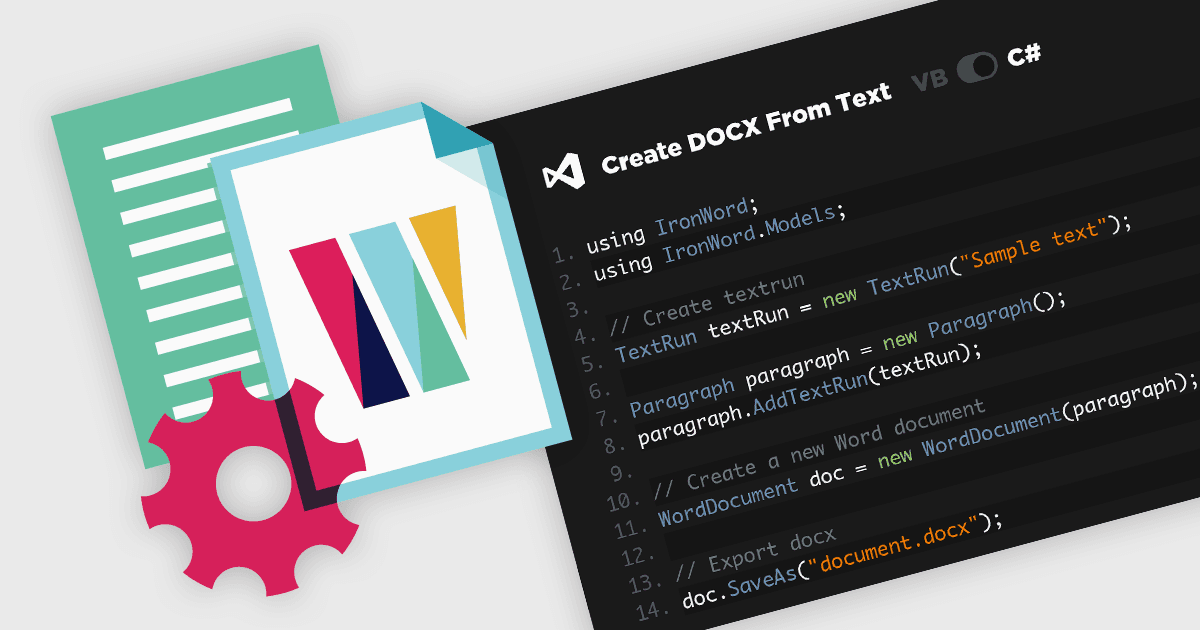 Generate and Edit Word Documents in .NET