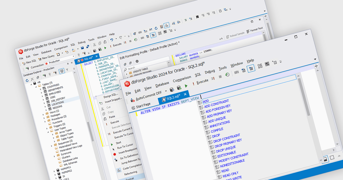 Improve Database Workflows with Code Completion