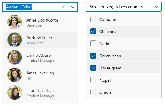 Syncfusion WinUI UI Selection Controls product image