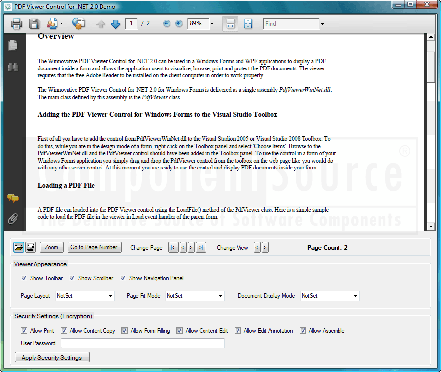 ComponentSource adds ExpertPDF Viewer