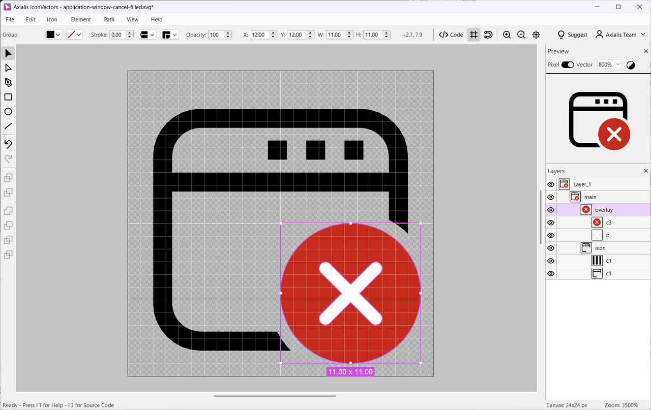 Icons for Windows 11 application development.