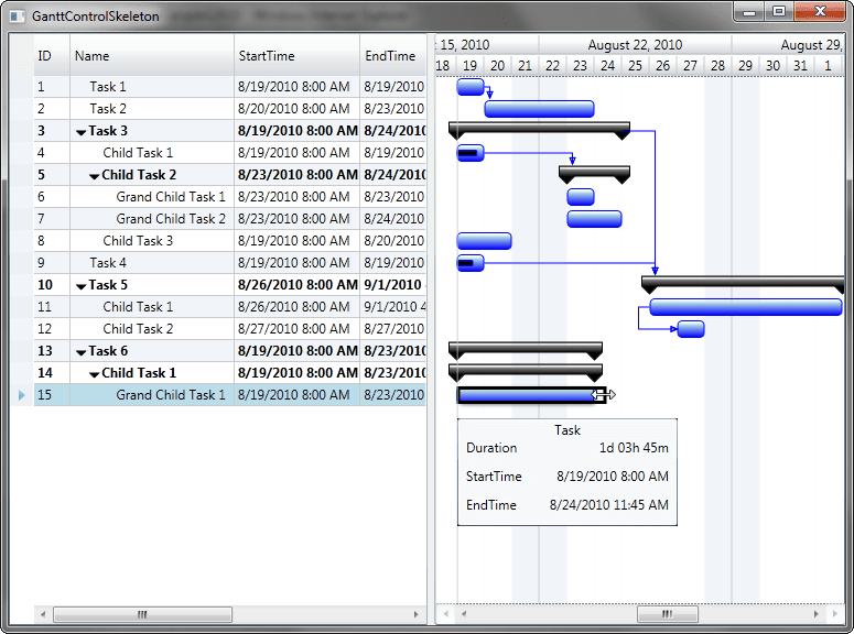 RadiantQ WPF Gantt 제품 이미지