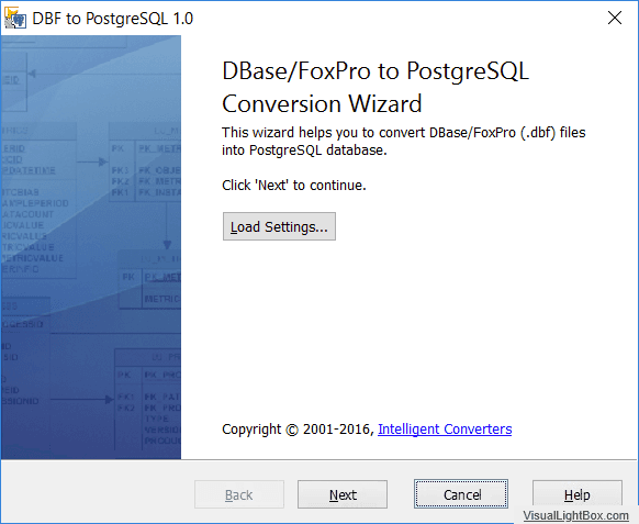 FoxPro to PostgreSQL product image