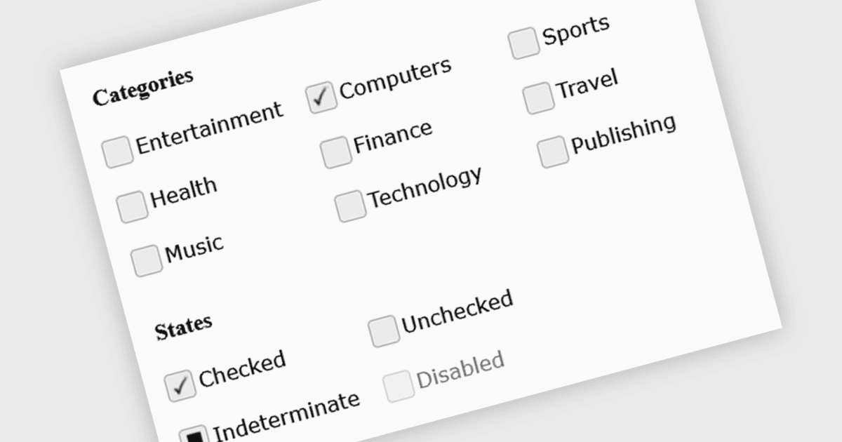 Promote Efficient Data Entry with Checkboxes