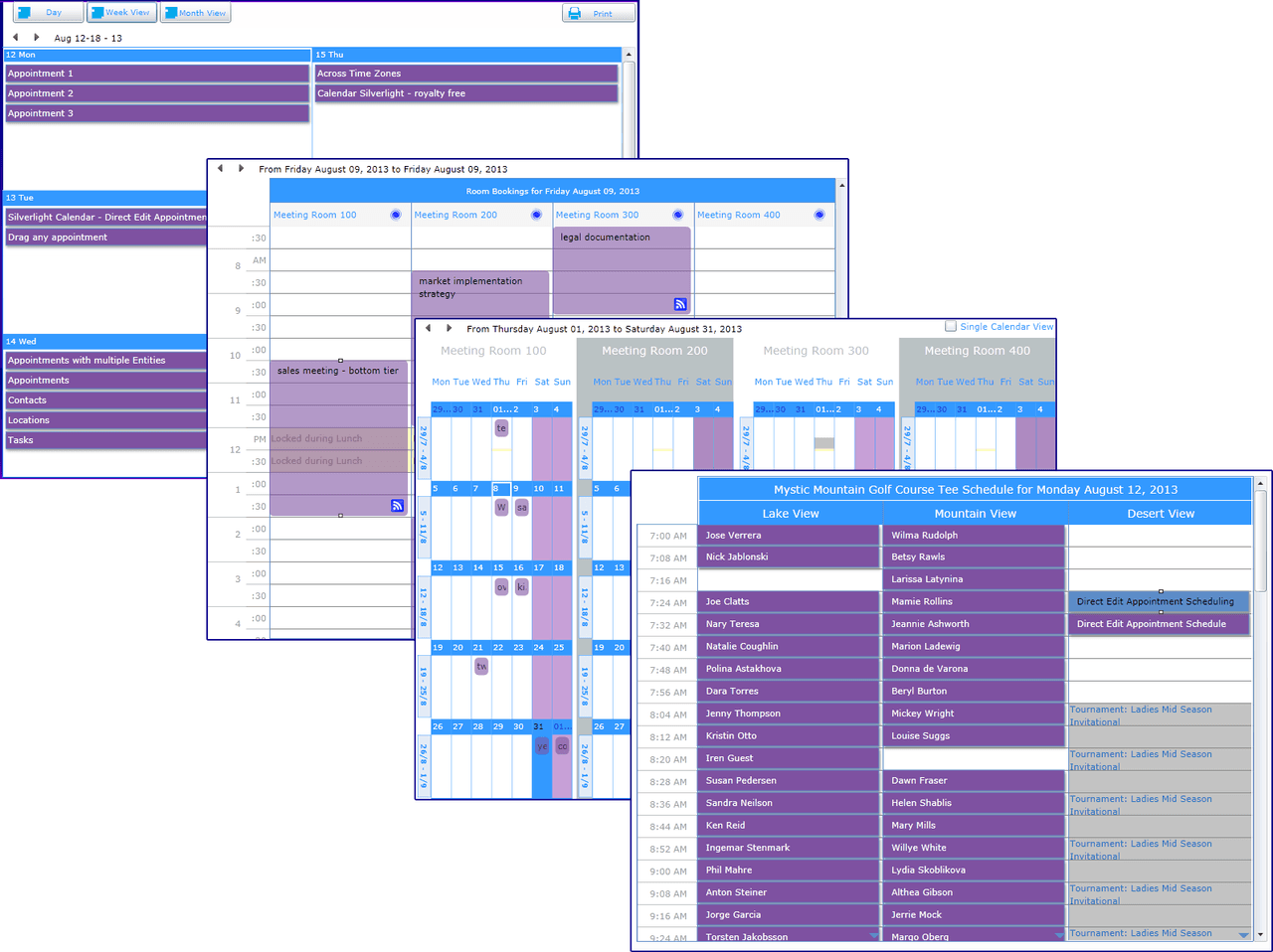 Appointment and Calendar Scheduling in one control.