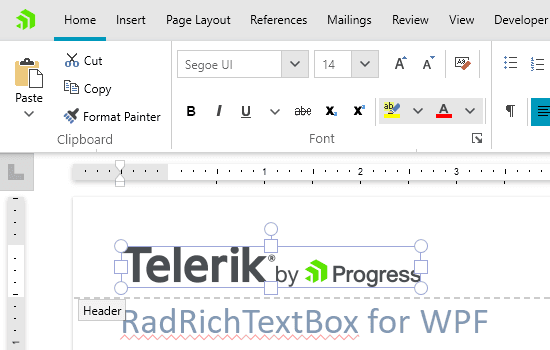 Telerik UI for WPF RichTextBox 제품 이미지 Telerik UI for WPF RichTextBox 제품 이미지