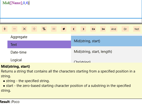 ComponentOne UWP Expression Editor product image ComponentOne UWP Expression Editor product image
