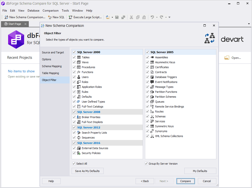 dbForge Schema Compare Produktbild