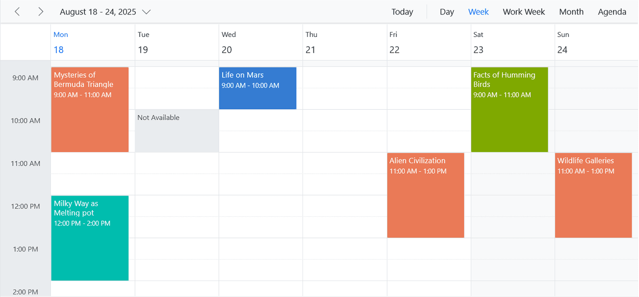 Syncfusion ASP.NET Core Calendar and Scheduling Controls product image