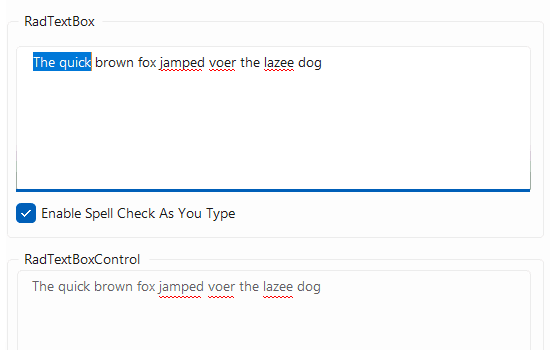 imagem do produto Telerik UI for WinForms SpellChecker