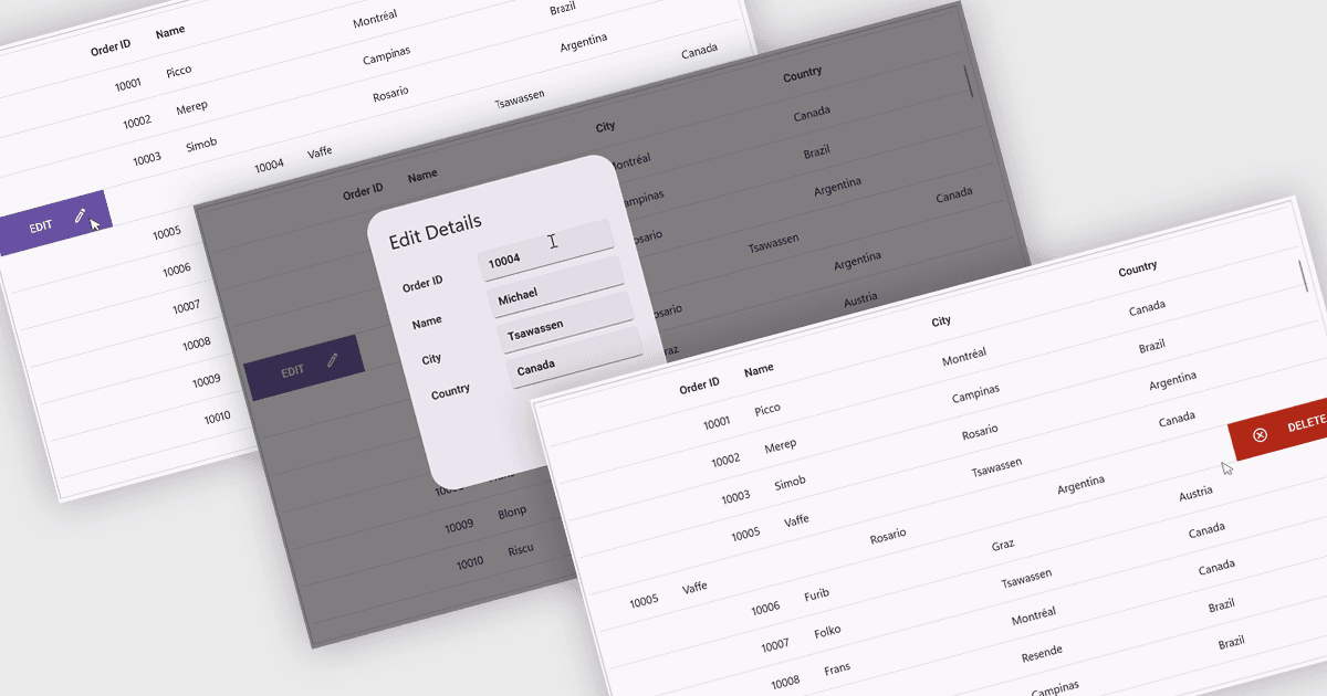 Simplify Interactions with Smooth DataGrid Swiping