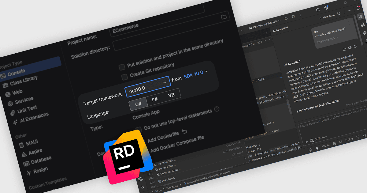 Projekte mit .NET 10 SDK-Vorlagen erstellen