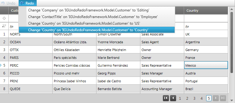 Infragistics Ultimate UI for WPF Undo Redo Framework product image