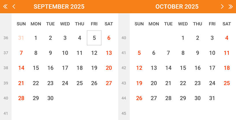 imagem do produto DevExpress ASP.NET Web Forms Calendar & Scheduling