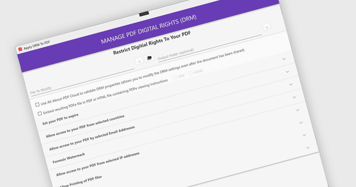 Prendi il pieno controllo dei documenti con la protezione DRM