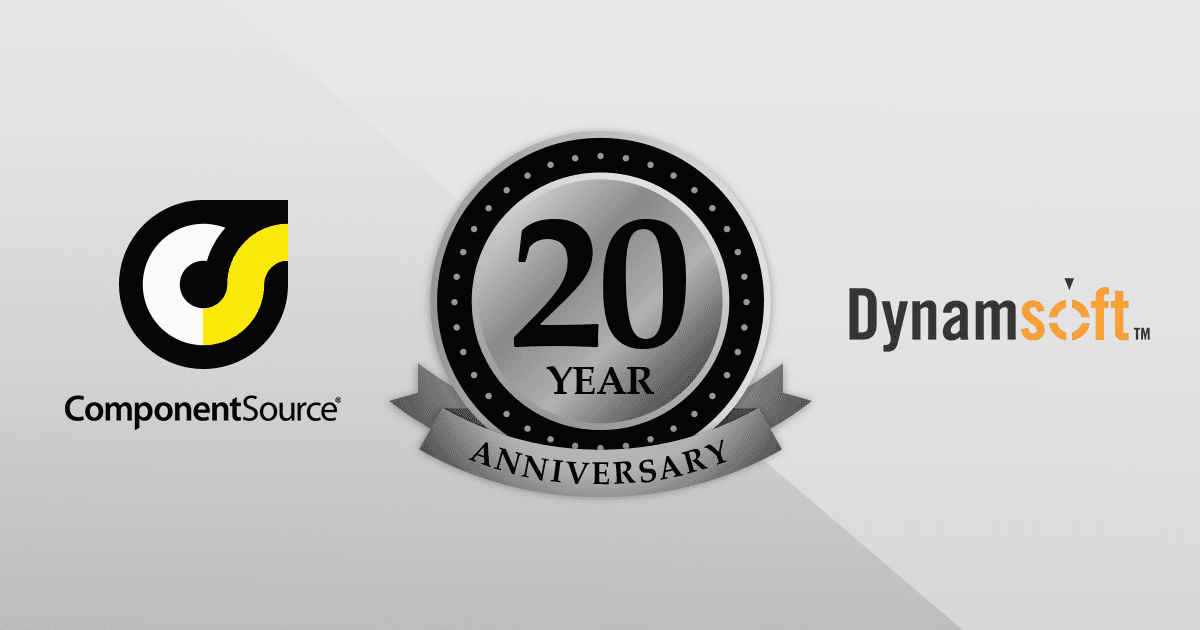 ComponentSource celebra 20 años de asociación con Dynamsoft