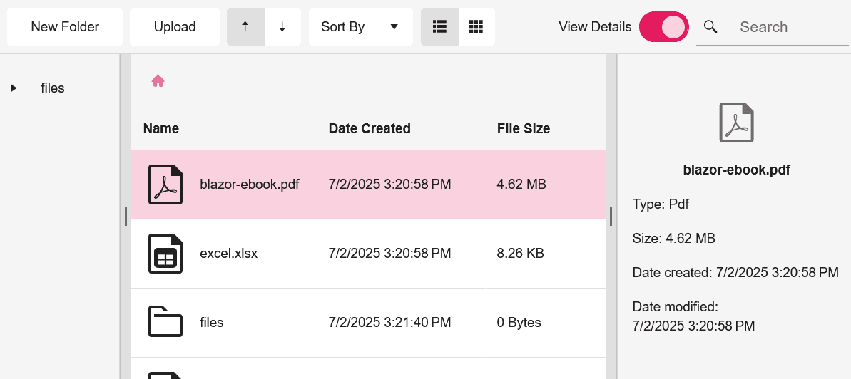 Telerik UI Blazor File Manager product image Telerik UI Blazor File Manager product image