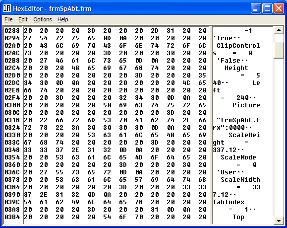The dwHexEdit Control allows you to view any sort of binary data in a much-more human-readable form.