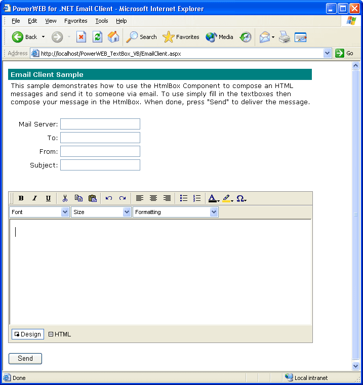 Compose an HTML style message and send it to the email address of your choice.