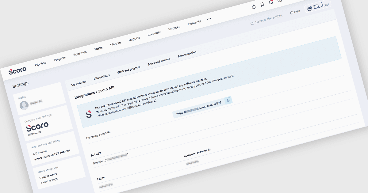 Easily Integrate Scoro with Your Business Tools