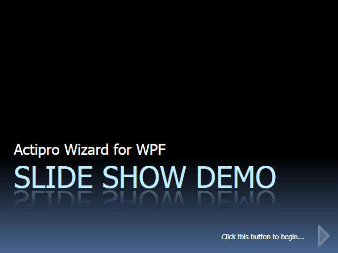 Create WPF-based slide show presentations using Actipro Wizard for WPF.