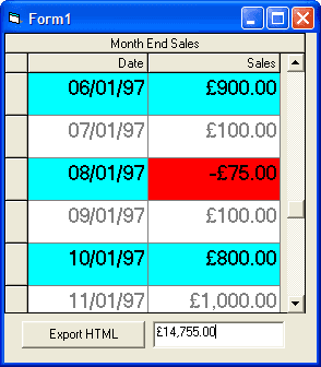 Data Widgets features new data exporting capabilities. You can choose to export the data in your grid to an plain text file or to an HTML file.