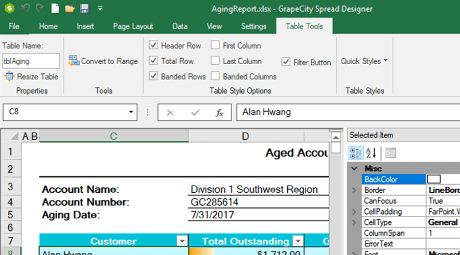 With the powerful Spread Desktop Designer App, you’ll get code-free .NET spreadsheet apps in no time.