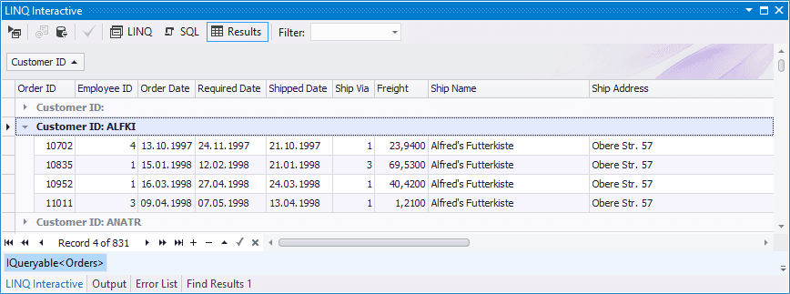 To group the data by any column, drag the column header you want the data to be grouped by to the Group By Box panel.