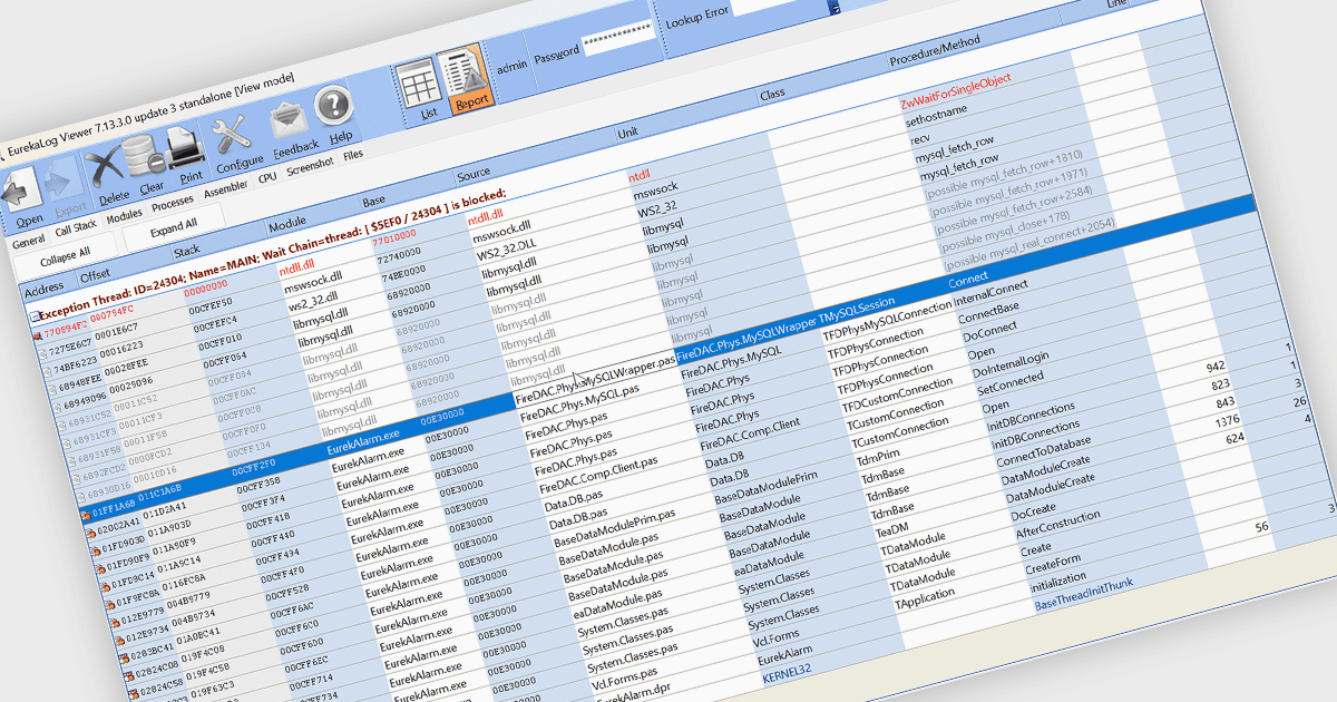 Track Exceptions in RAD Studio 13 Projects