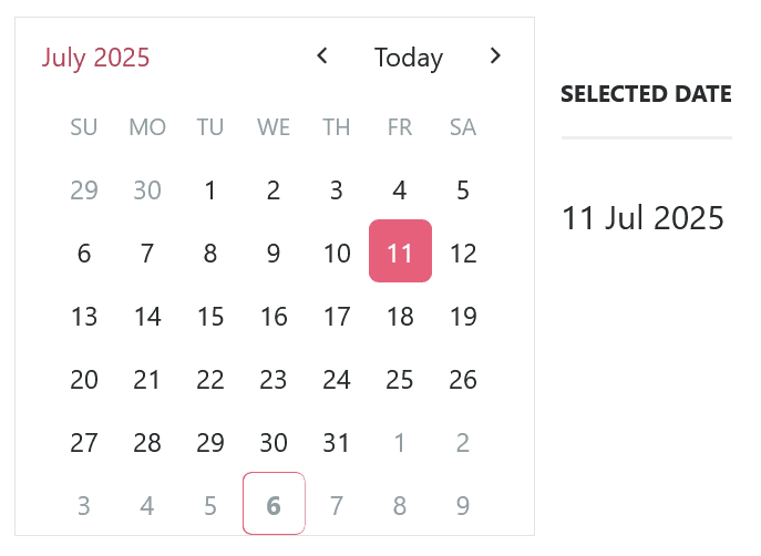 Telerik UI Blazor Calendar product image Telerik UI Blazor Calendar product image