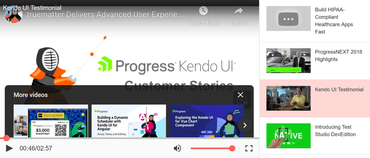 Telerik UI for ASP.NET MVC Media Player Produktbild Telerik UI for ASP.NET MVC Media Player Produktbild