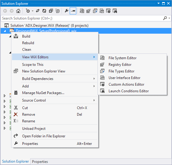 Designer for WiX Toolset launched
