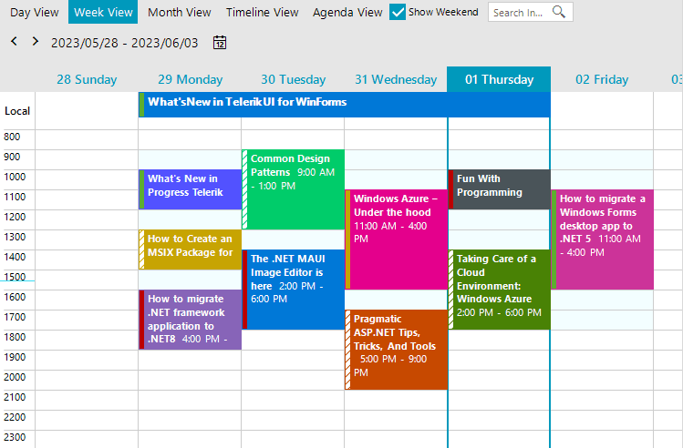 Telerik UI for WinForms Scheduler 제품 이미지 Telerik UI for WinForms Scheduler 제품 이미지