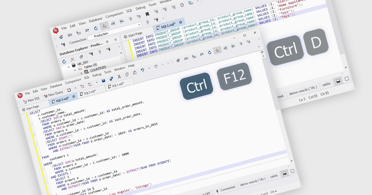 Improve Code Navigation and Editing in Oracle SQL