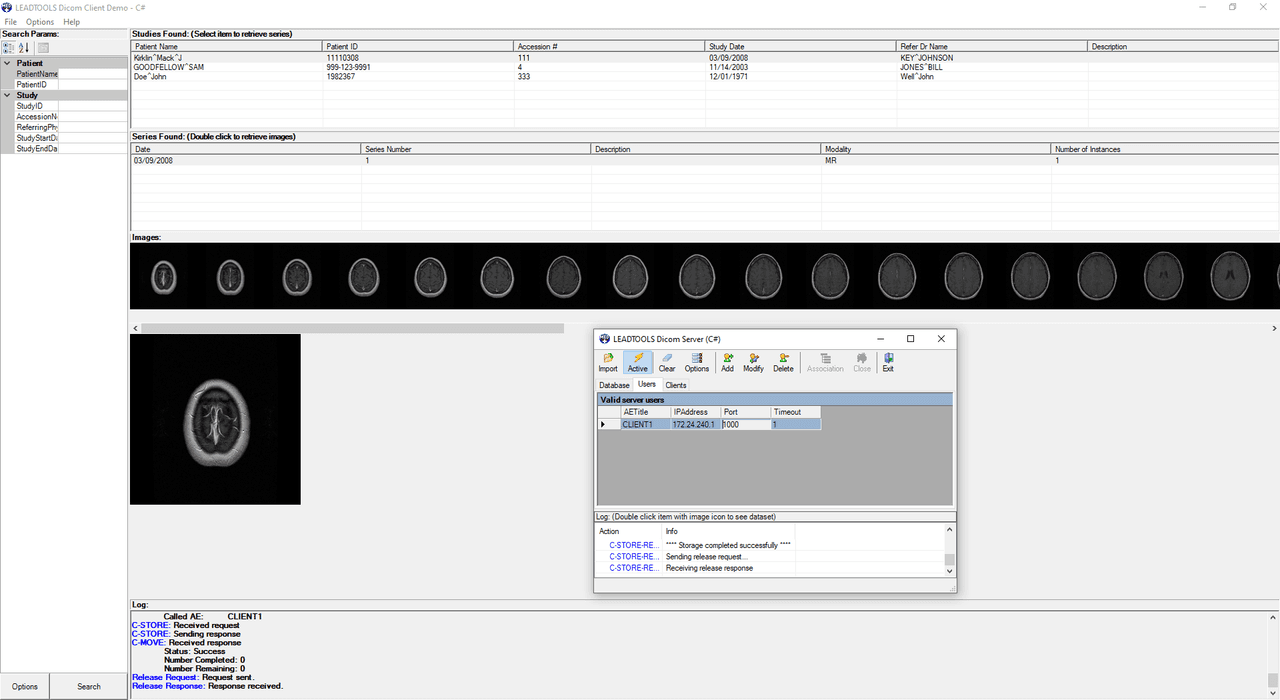 Create fully featured SCU and SCP environments that properly connect, associate, and communicate.