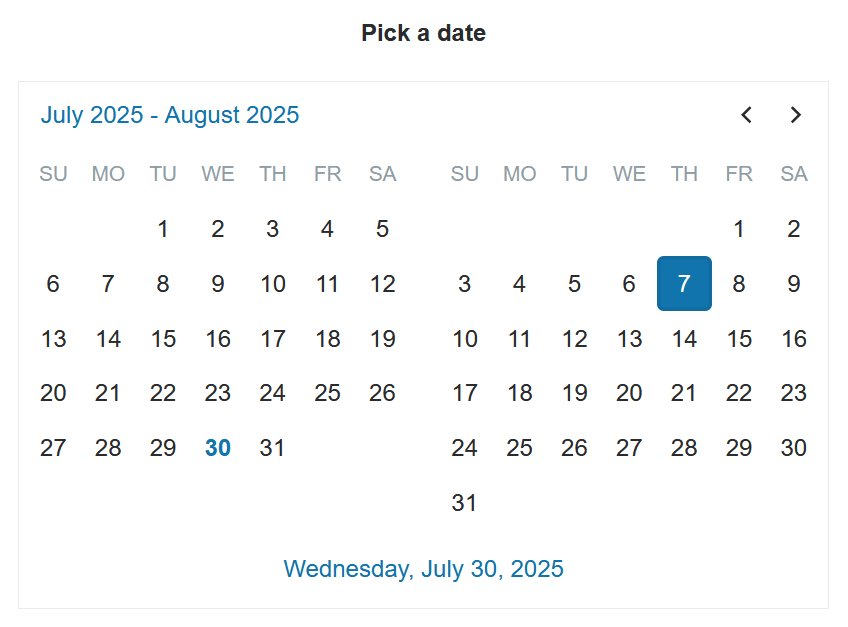 Kendo UI jQuery Calendar 제품 이미지 Kendo UI jQuery Calendar 제품 이미지
