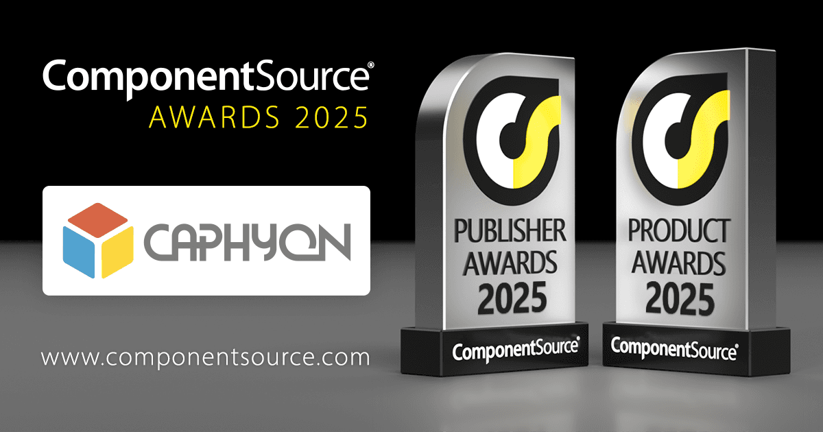 Caphyon, 3개의 ComponentSource Awards 수상