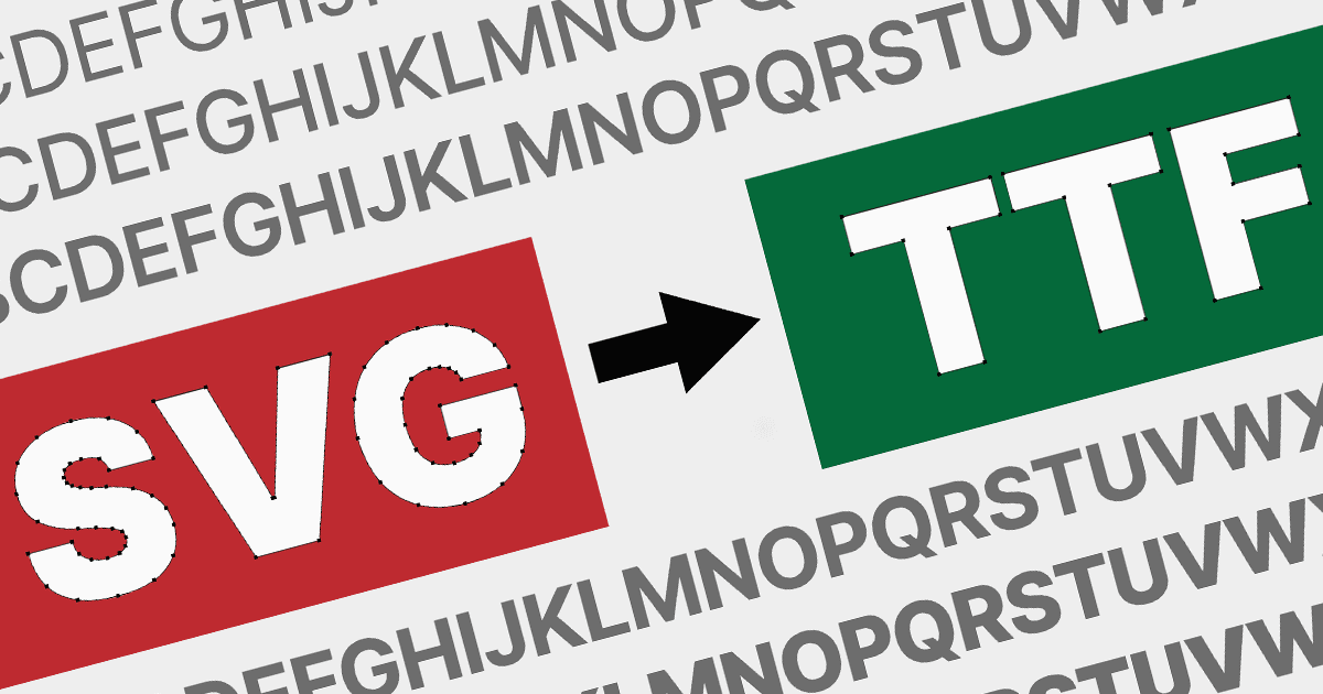 SVG 글꼴을 TrueType 형식으로 변환