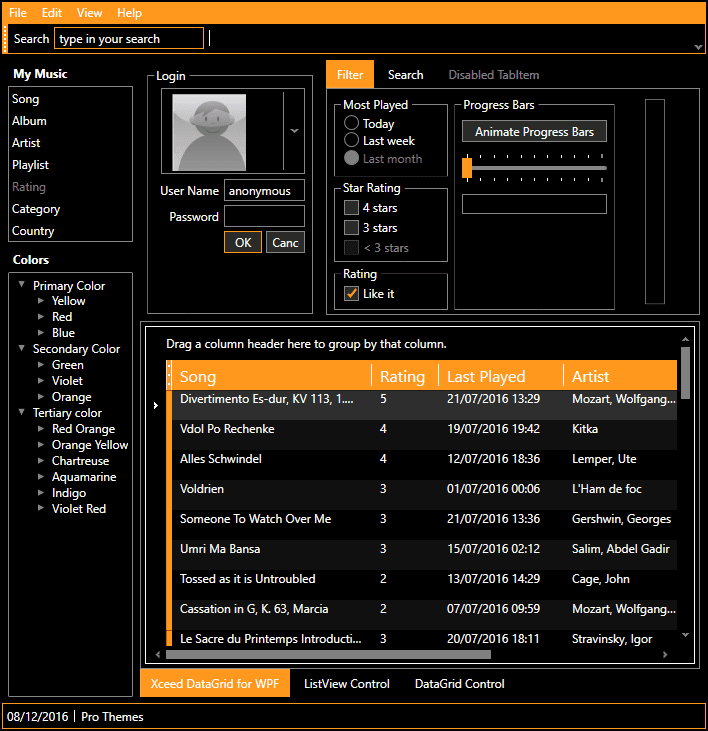 Xceed Pro Themes for WPF product image