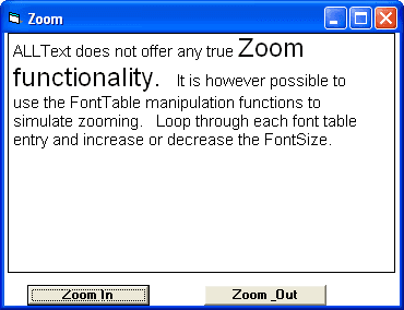 Zoom in out out of your documents