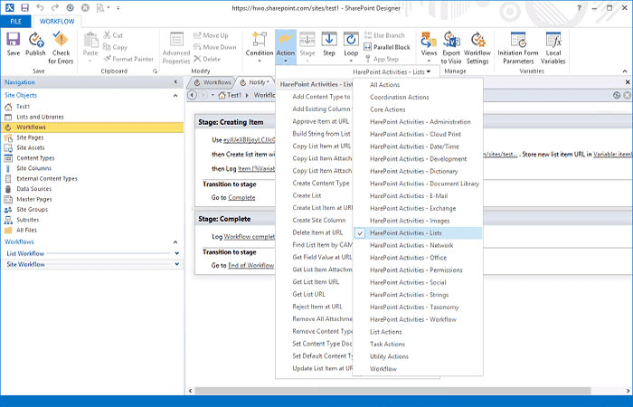 Automate any business process in SharePoint easily and without coding.