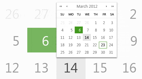 Telerik UI for ASP.NET AJAX Calendar product image Telerik UI for ASP.NET AJAX Calendar product image