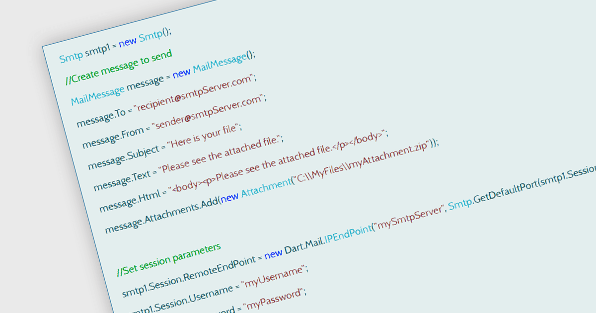 Send Reliable Emails from .NET Apps with SMTP