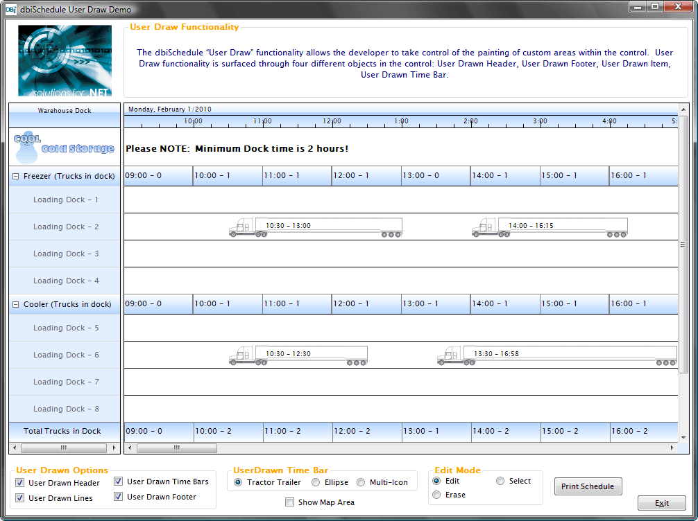 User Draw functionality will allow you to take control of the painting of the custom areas within the control.