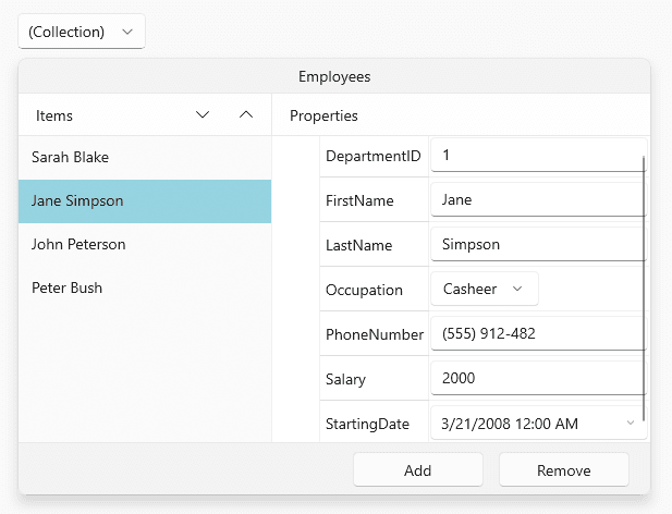 Telerik UI for WinUI UI Selection Controls 제품 이미지